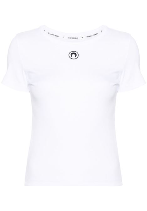 moon logo t-shirt woman white MARINE SERRE | WTT012A CJER0008WH10